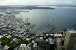 view from columbia center in seattle