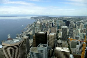view from columbia center in seattle